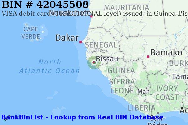 BIN 42045508 VISA debit Guinea-Bissau GW
