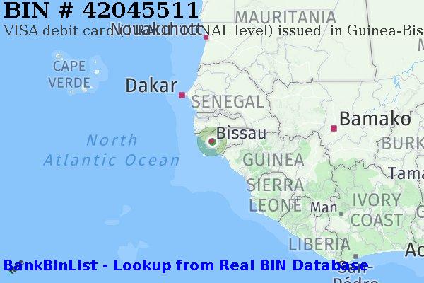BIN 42045511 VISA debit Guinea-Bissau GW