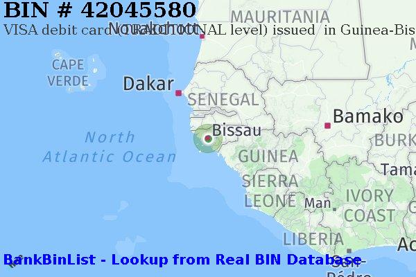 BIN 42045580 VISA debit Guinea-Bissau GW