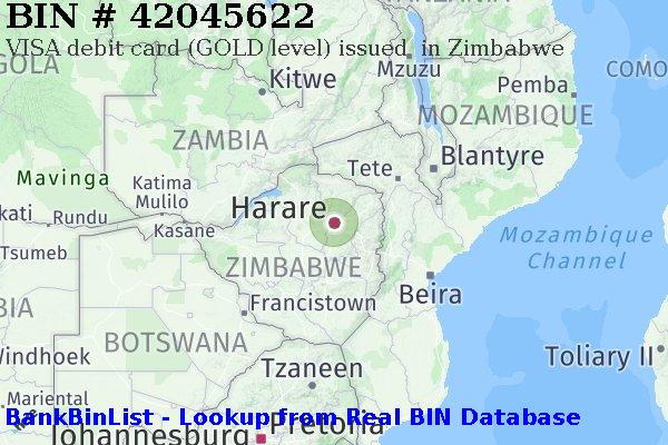 BIN 42045622 VISA debit Zimbabwe ZW