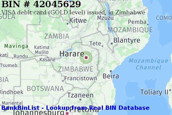 BIN 42045629 VISA debit Zimbabwe ZW