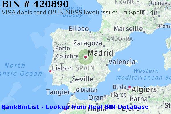 BIN 420890 VISA debit Spain ES