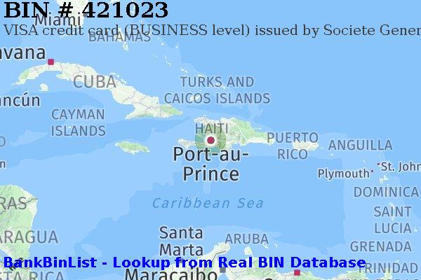 BIN 421023 VISA credit Haiti HT