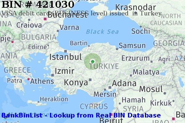 BIN 421030 VISA debit Turkey TR