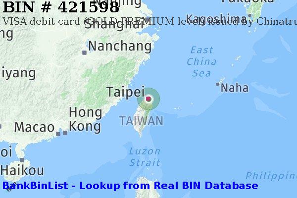 BIN 421598 VISA debit Taiwan TW