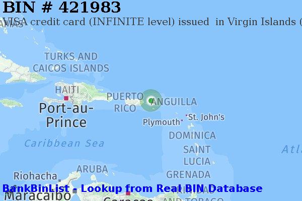 BIN 421983 VISA credit Virgin Islands (U.S.) VI