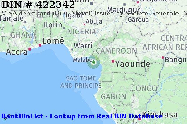 BIN 422342 VISA debit Equatorial Guinea GQ