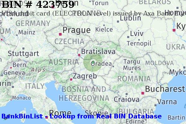 BIN 423759 VISA debit Hungary HU