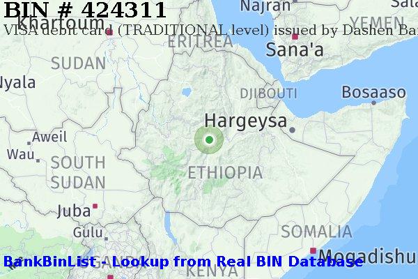 BIN 424311 VISA debit Ethiopia ET