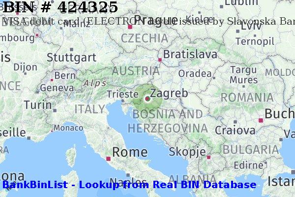 BIN 424325 VISA debit Croatia HR