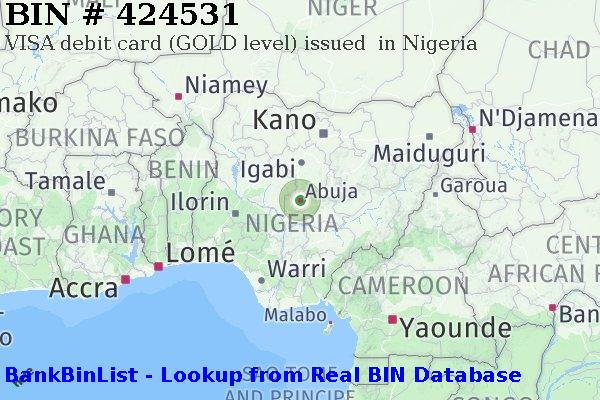 BIN 424531 VISA debit Nigeria NG