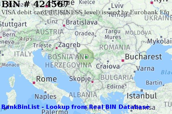 BIN 424567 VISA debit Serbia RS