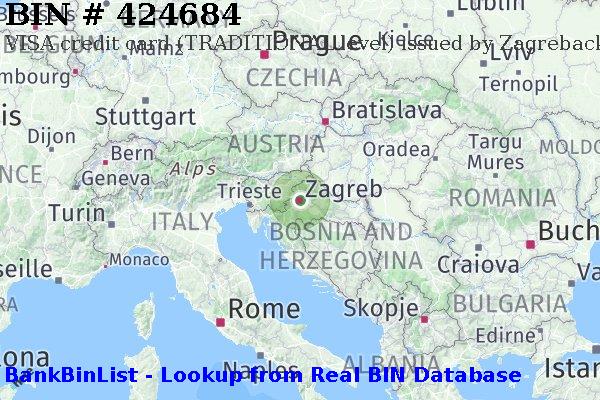 BIN 424684 VISA credit Croatia HR