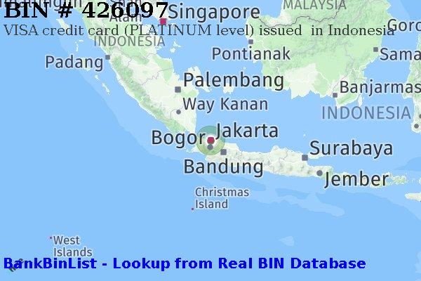 BIN 426097 VISA credit Indonesia ID