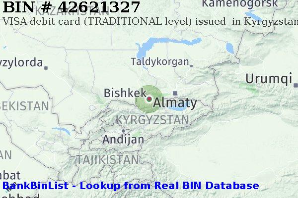 BIN 42621327 VISA debit Kyrgyzstan KG