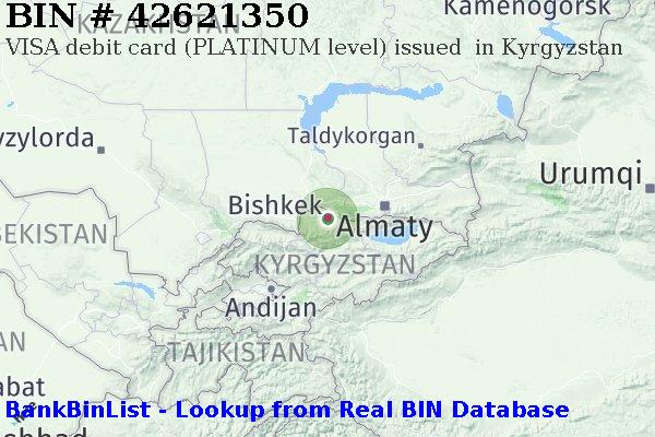 BIN 42621350 VISA debit Kyrgyzstan KG