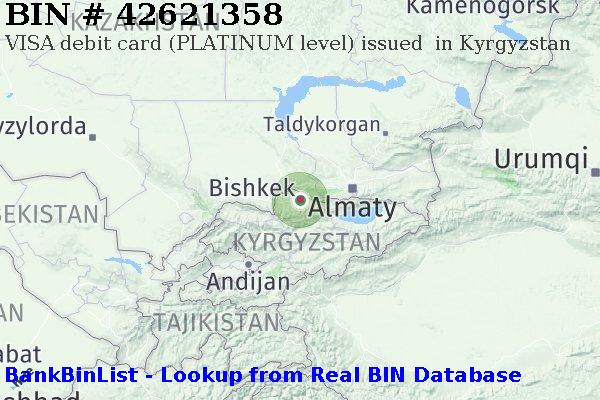 BIN 42621358 VISA debit Kyrgyzstan KG