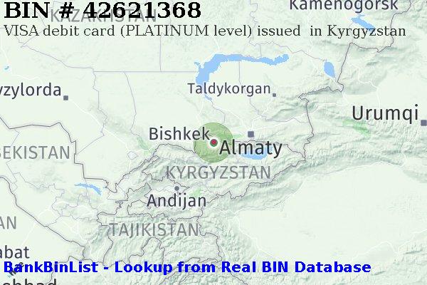 BIN 42621368 VISA debit Kyrgyzstan KG