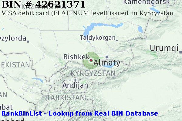 BIN 42621371 VISA debit Kyrgyzstan KG