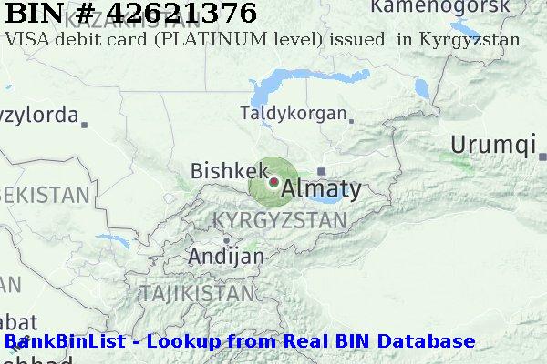 BIN 42621376 VISA debit Kyrgyzstan KG