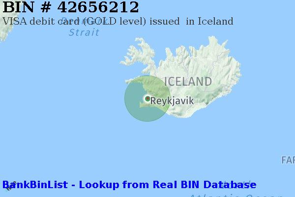 BIN 42656212 VISA debit Iceland IS