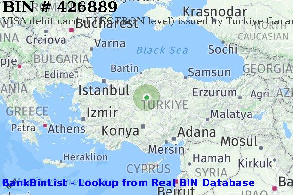 BIN 426889 VISA debit Turkey TR
