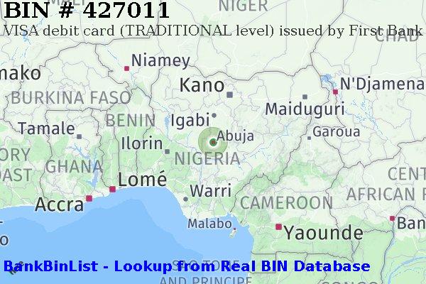 BIN 427011 VISA debit Nigeria NG