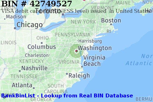 BIN 42749527 VISA debit United States US