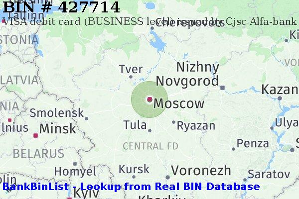 BIN 427714 VISA debit Russian Federation RU