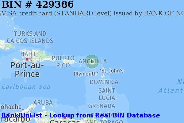 BIN 429386 VISA credit Anguilla AI