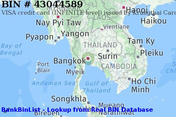 BIN 43044589 VISA credit Thailand TH