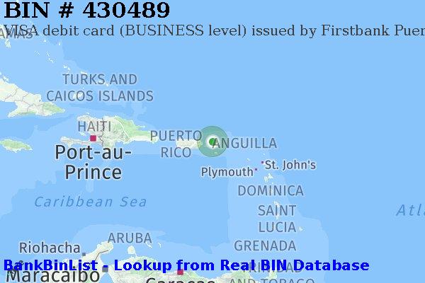 BIN 430489 VISA debit Virgin Islands (U.S.) VI