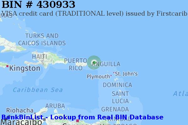 BIN 430933 VISA credit Virgin Islands (British) VG