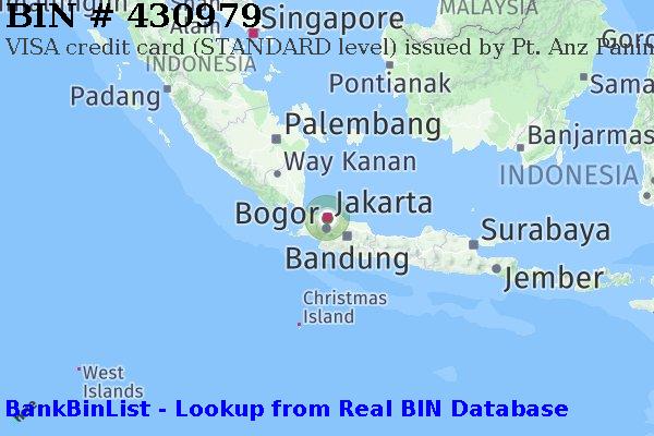 BIN 430979 VISA credit Indonesia ID