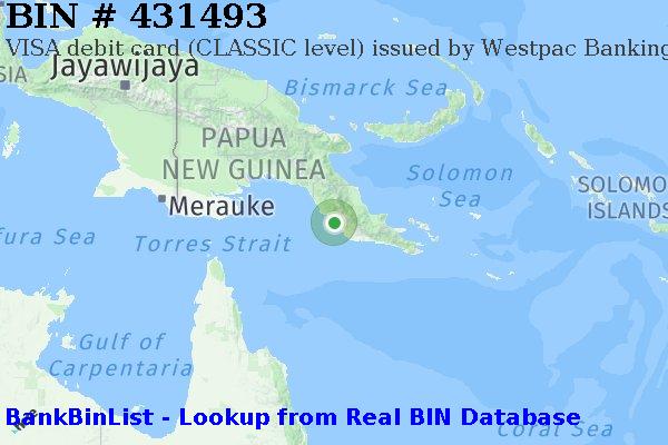 BIN 431493 VISA debit Papua New Guinea PG