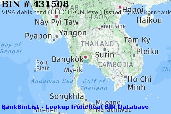 BIN 431508 VISA debit Thailand TH