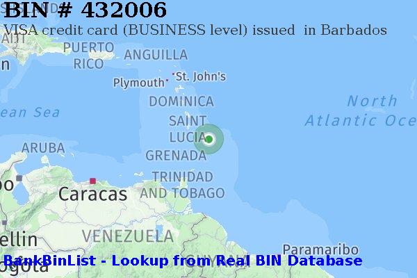 BIN 432006 VISA credit Barbados BB