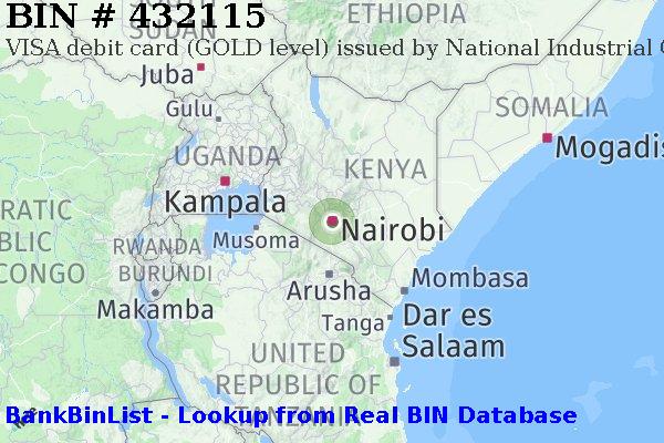 BIN 432115 VISA debit Kenya KE