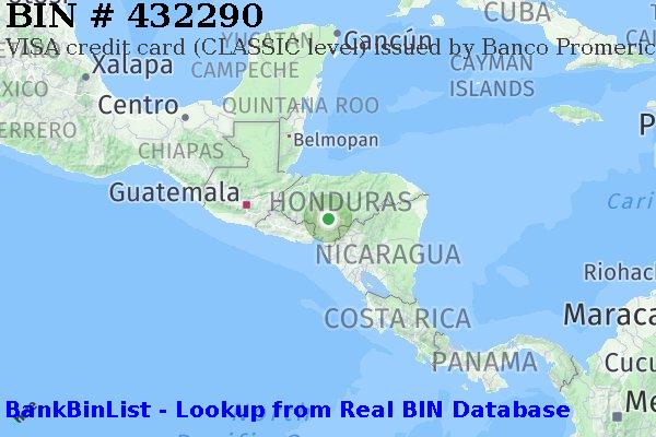 BIN 432290 VISA credit Honduras HN