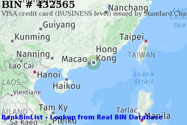 BIN 432565 VISA credit Hong Kong HK