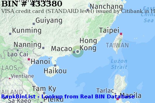 BIN 433380 VISA credit Hong Kong HK