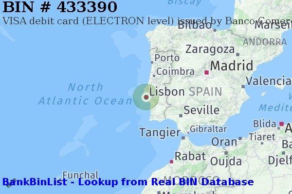 BIN 433390 VISA debit Portugal PT