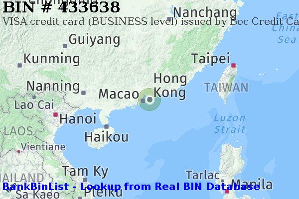 BIN 433638 VISA credit Hong Kong HK