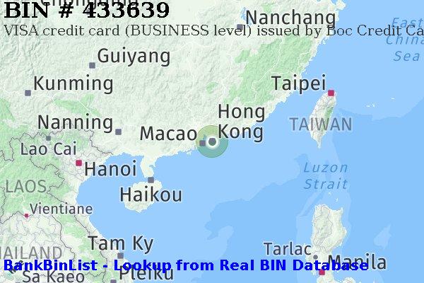 BIN 433639 VISA credit Hong Kong HK