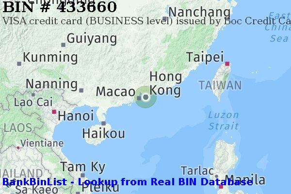 BIN 433660 VISA credit Hong Kong HK