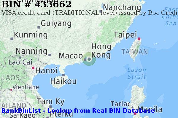 BIN 433662 VISA credit Hong Kong HK