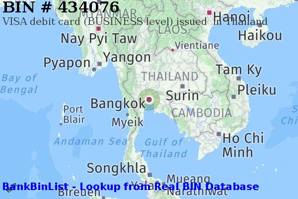 BIN 434076 VISA debit Thailand TH