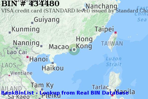 BIN 434480 VISA credit Hong Kong HK