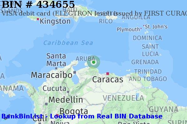 BIN 434655 VISA debit Curaçao CW