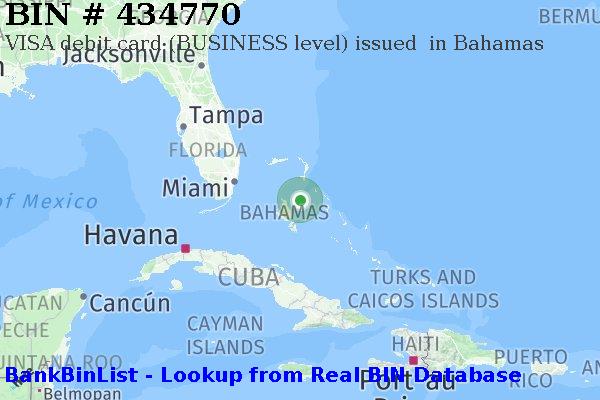 BIN 434770 VISA debit Bahamas BS